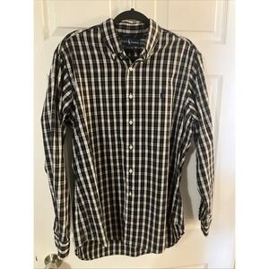 Polo Ralph Lauren L/S Shirt men 16 1/2 button down Red white blue plaid